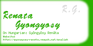 renata gyongyosy business card