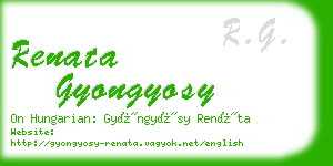 renata gyongyosy business card